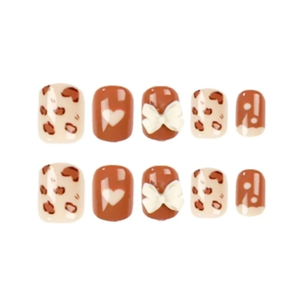 2/$16 Heart Bow Press On Nails